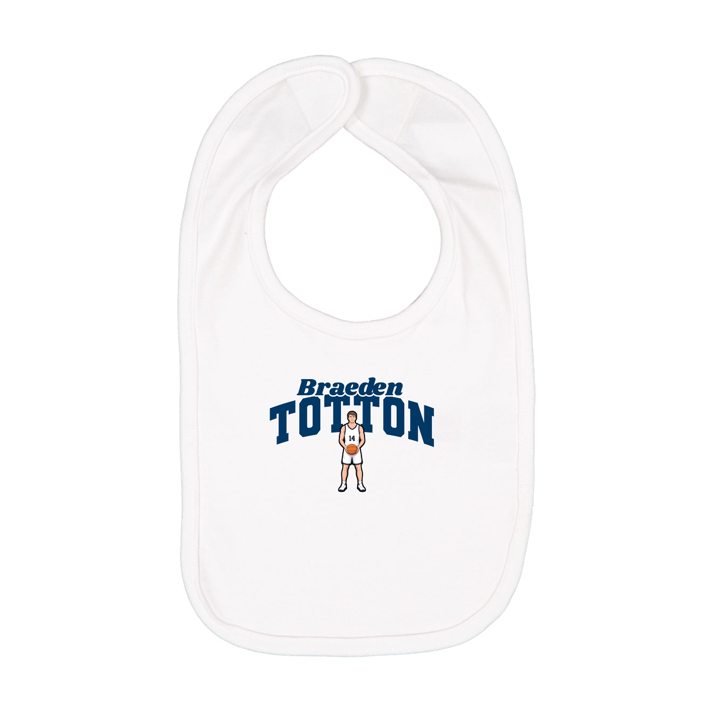 Infant Bib — Signature Arch in White