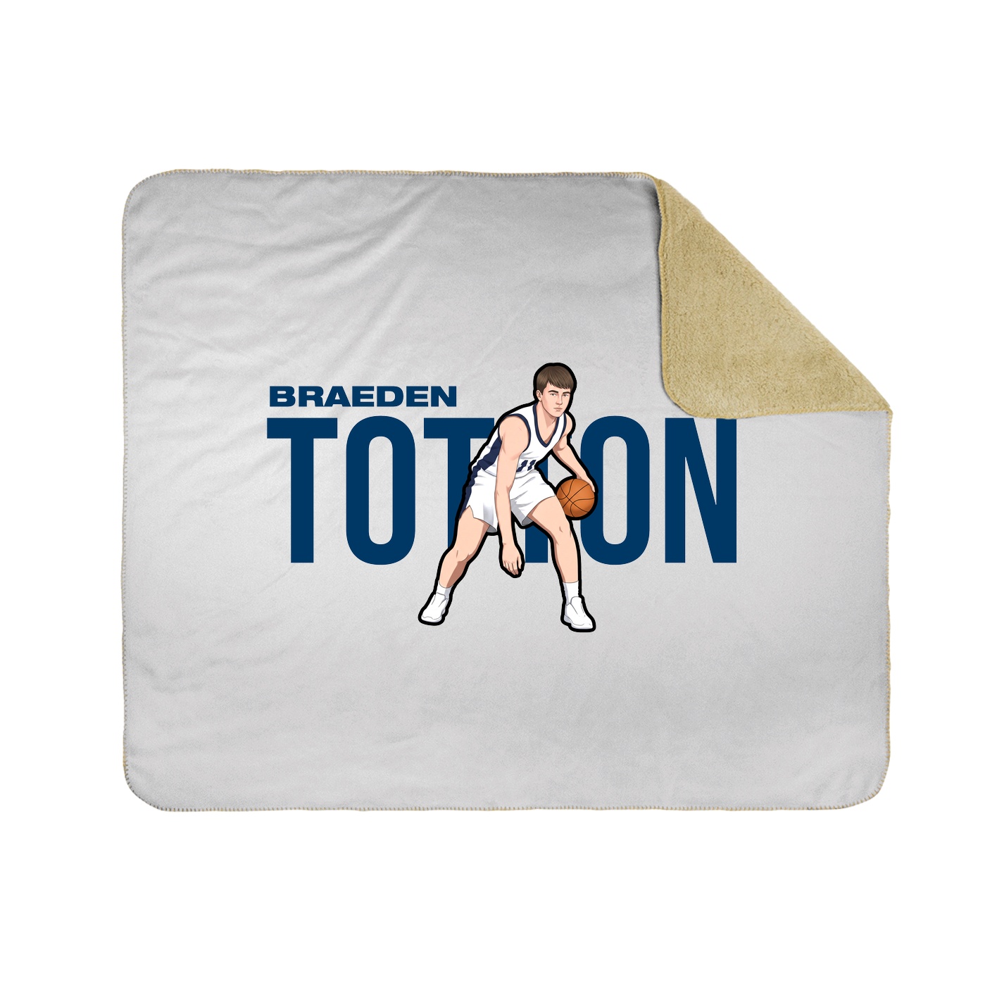 Throw Blanket — Player Name in White