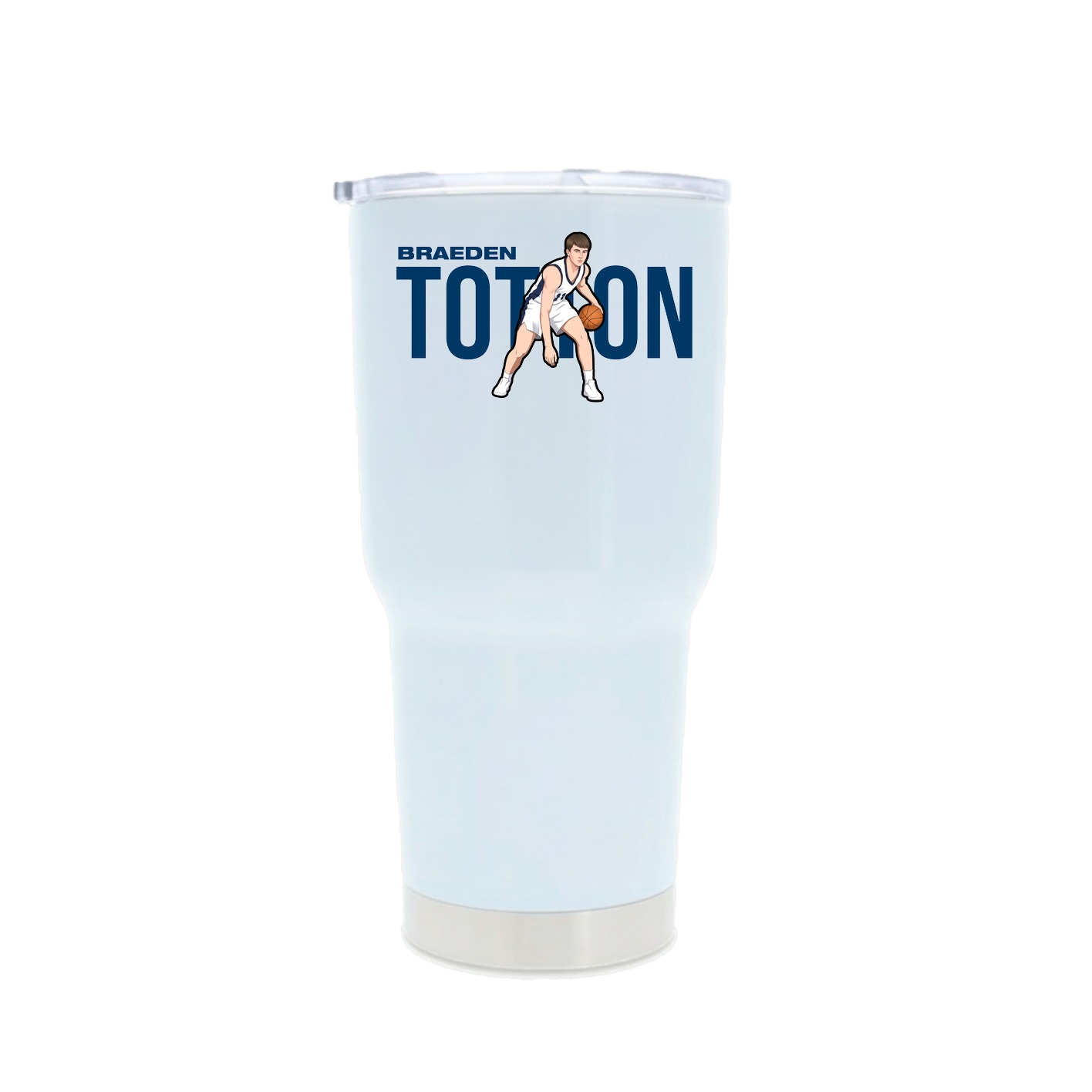 30oz Stainless Steel Tumbler — Player Name in White