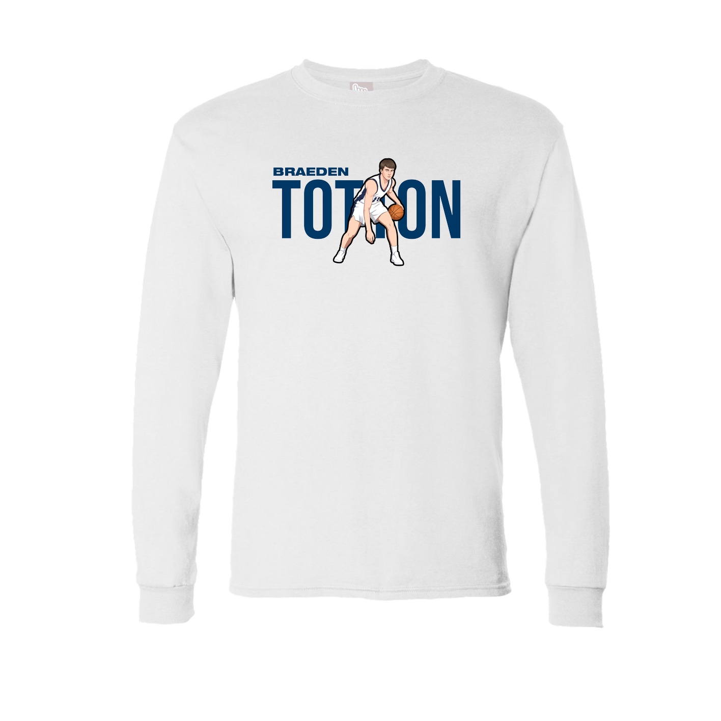 Long Sleeve Tee — Player Name in White