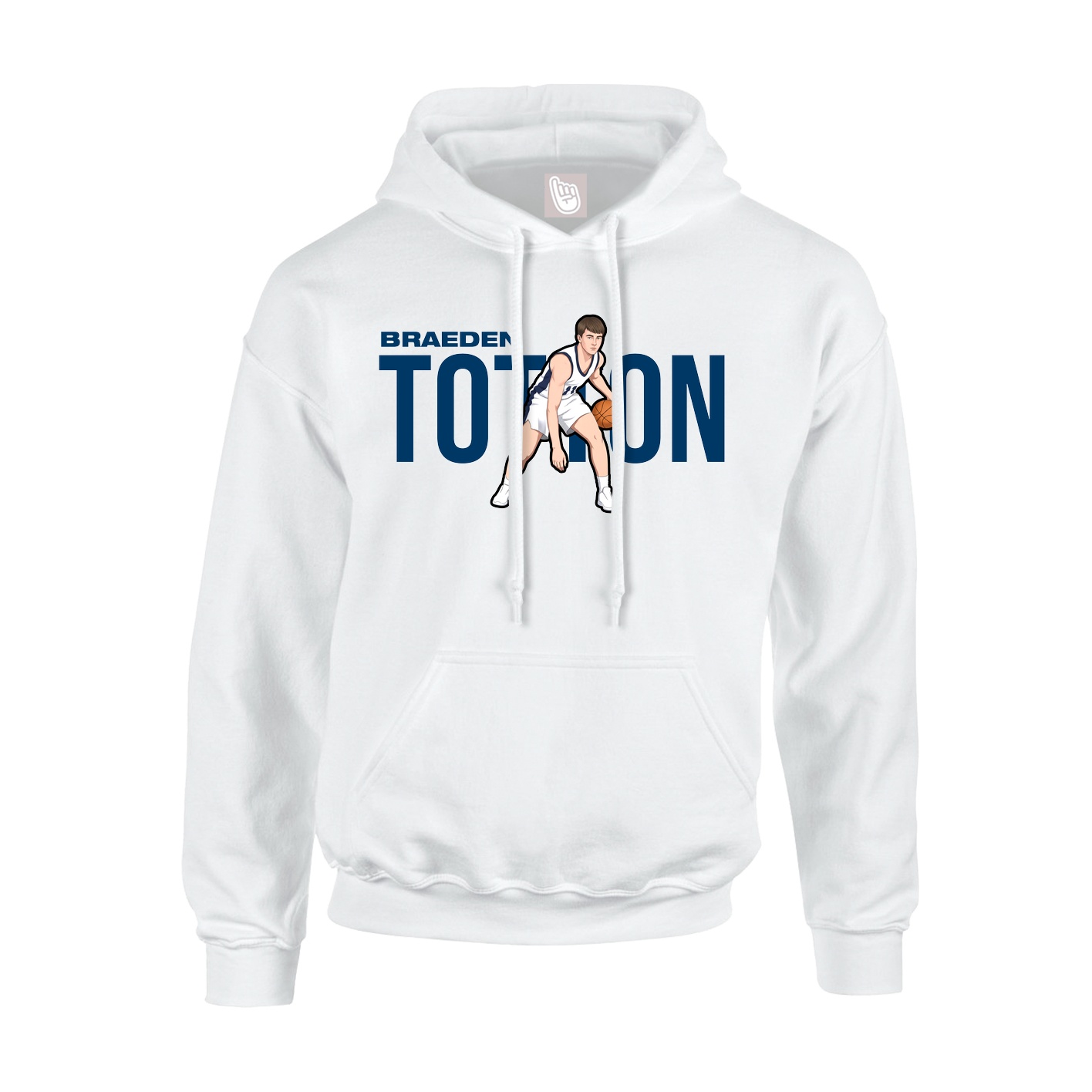 Youth Hoodie — Player Name in White
