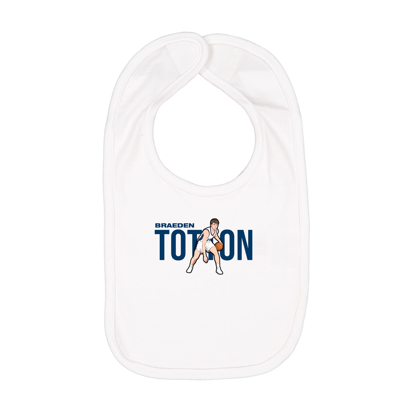 Infant Bib — Player Name in White