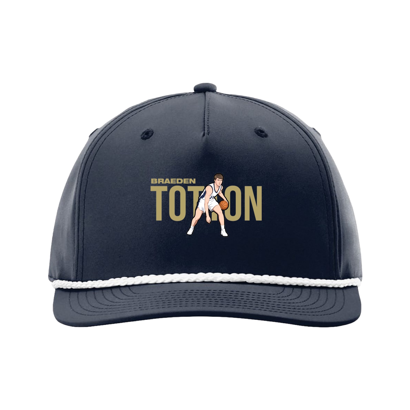Five-Panel Classic Rope Cap — Player Name in Navy