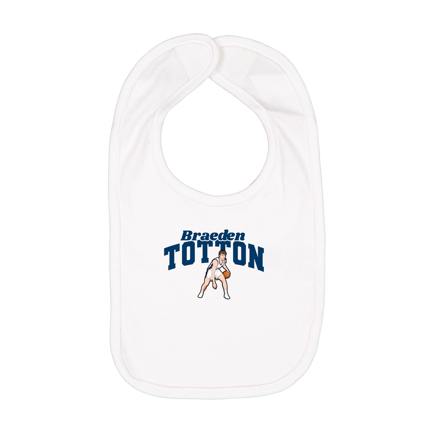 Infant Bib — Signature Arch in White