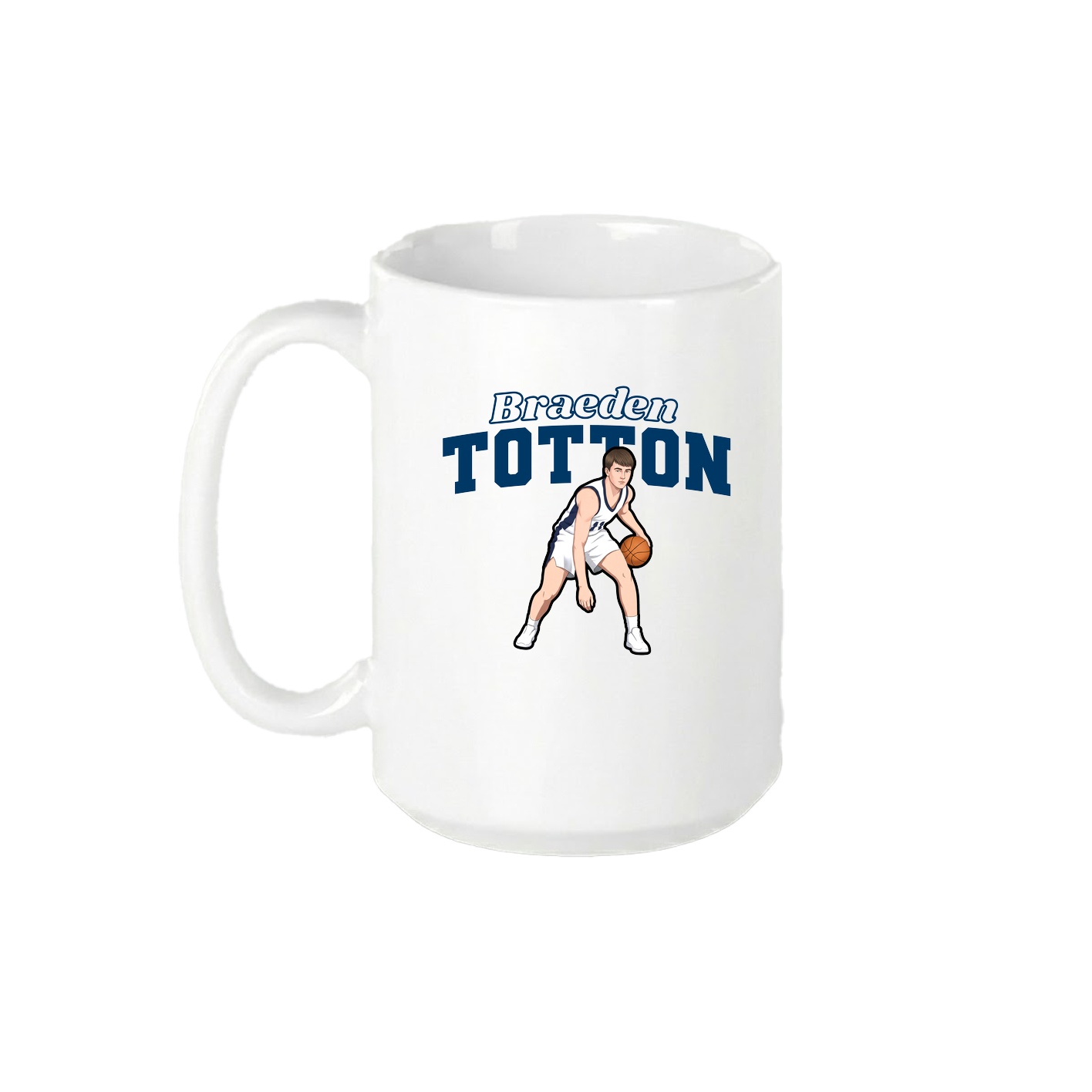 15oz Coffee Mug — Name Arch in White
