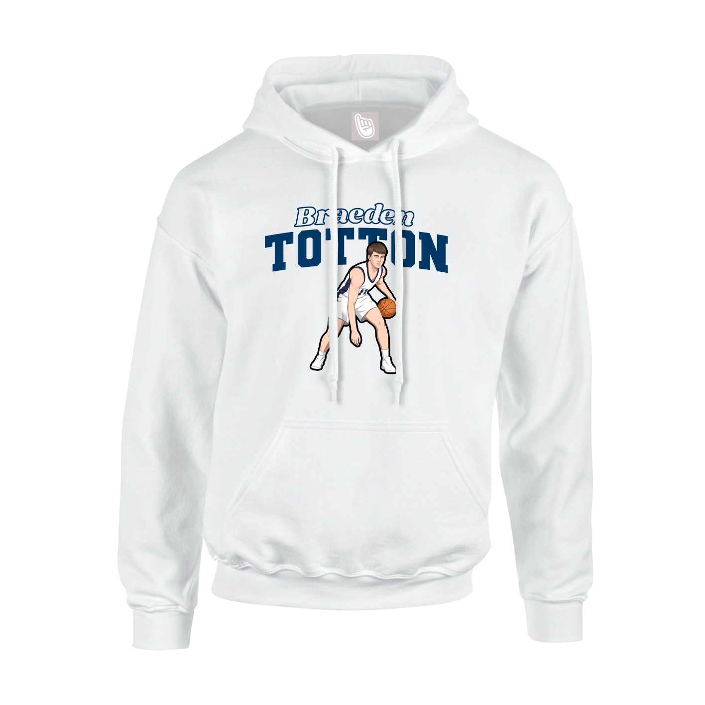 Hoodie — Name Arch in White