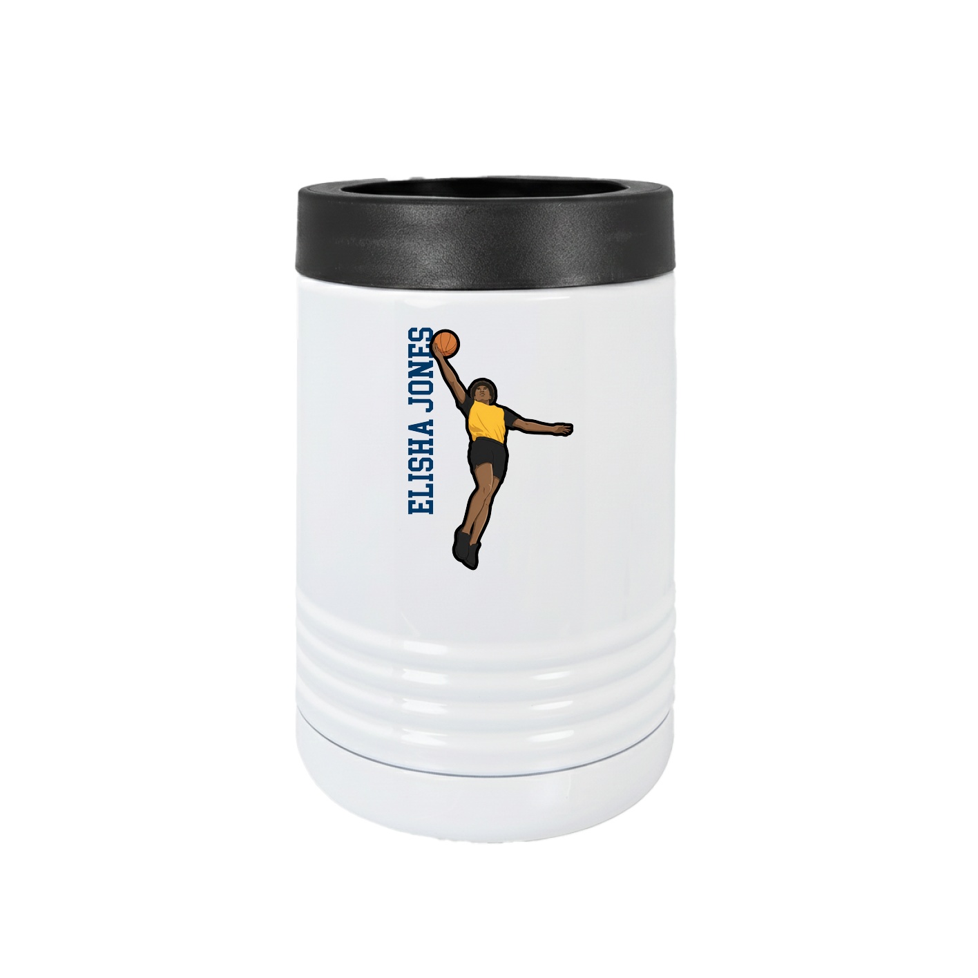 Beverage Holder — Name Vertical in White