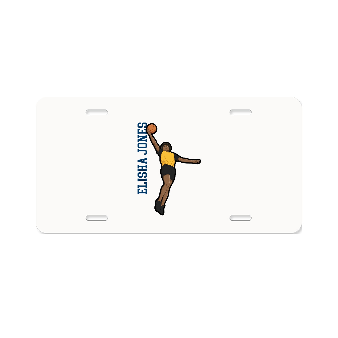 License Plate — Name Vertical in Classic