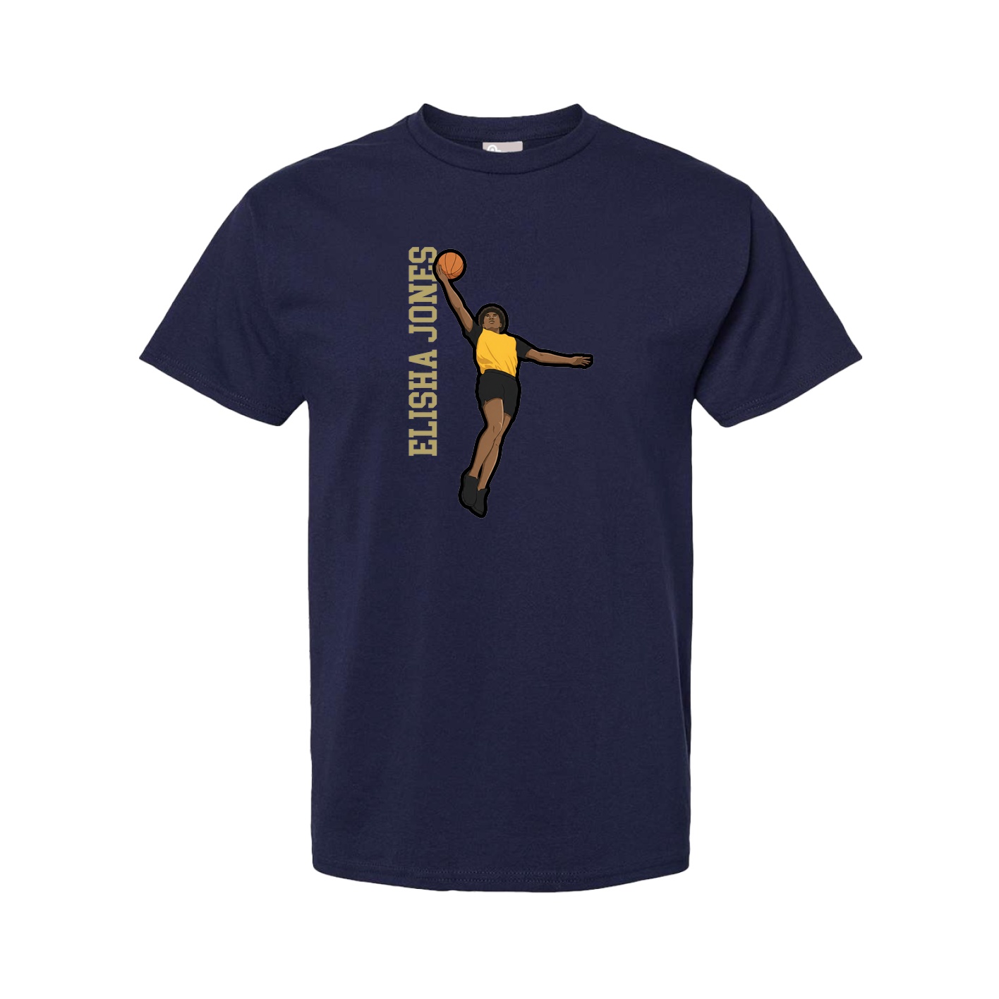 Tee — Name Vertical in Navy