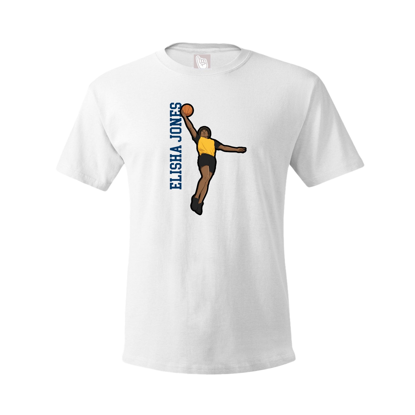 Youth Tee — Name Vertical in White