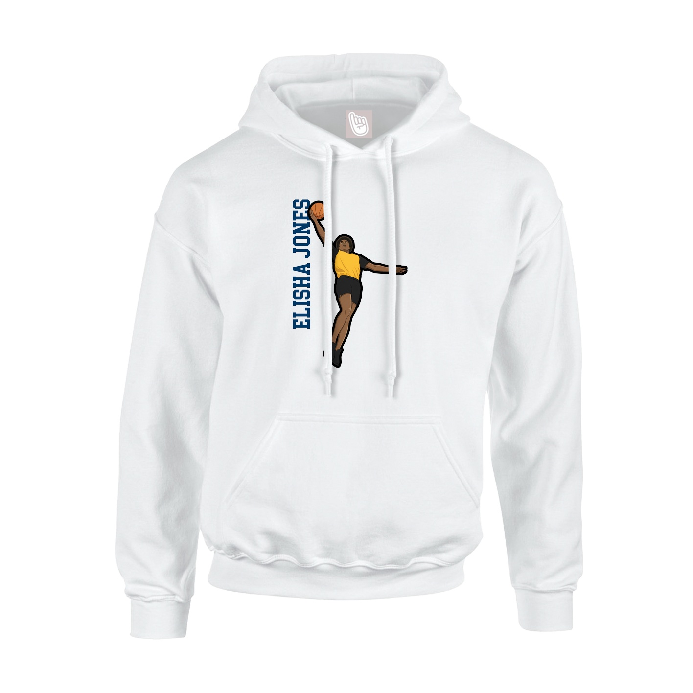 Youth Hoodie — Name Vertical in White