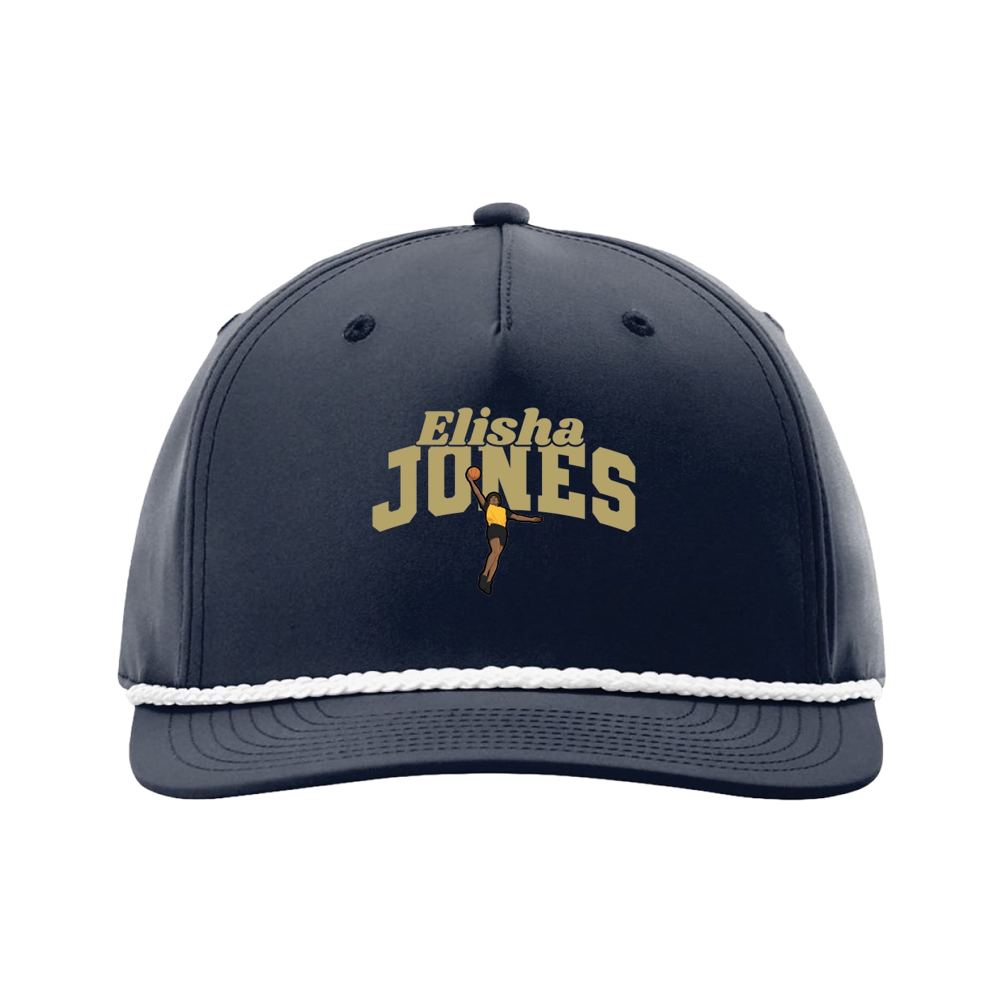 Five-Panel Classic Rope Cap — Signature Arch in Navy