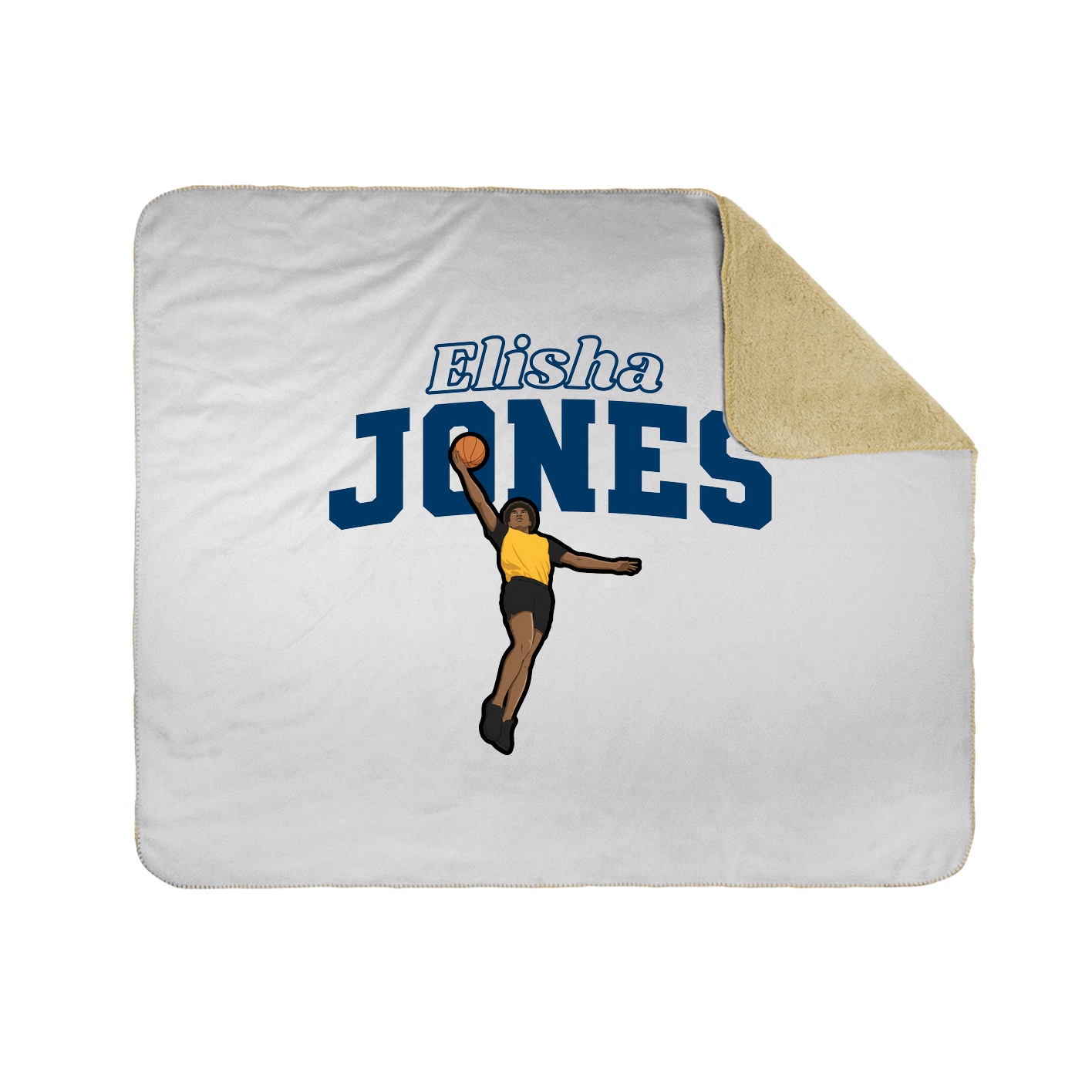 Throw Blanket — Name Arch in White