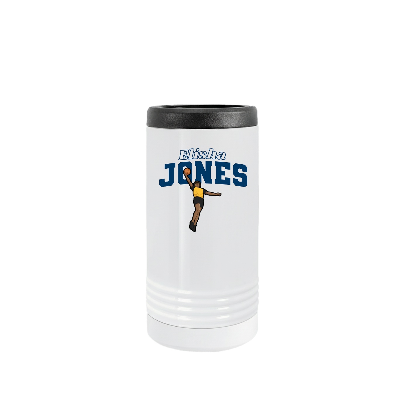 Slim Beverage Holder — Name Arch in White