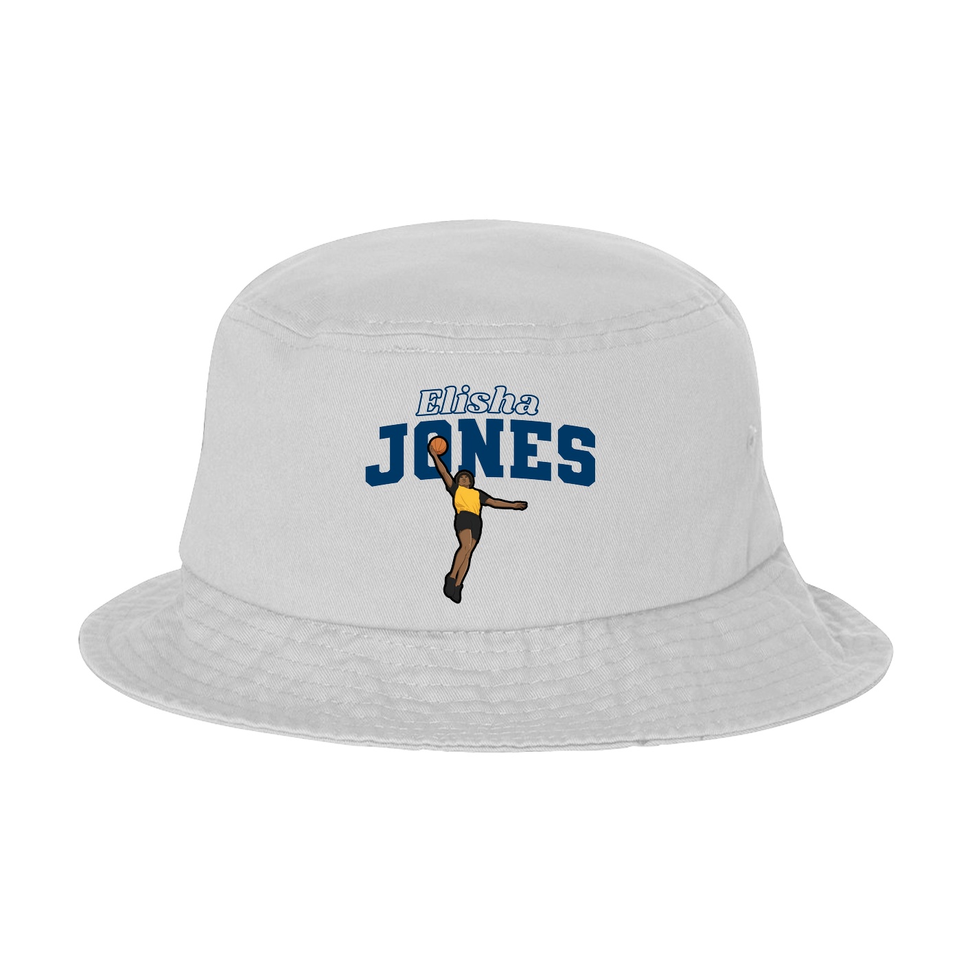 Bucket Cap — Name Arch in White
