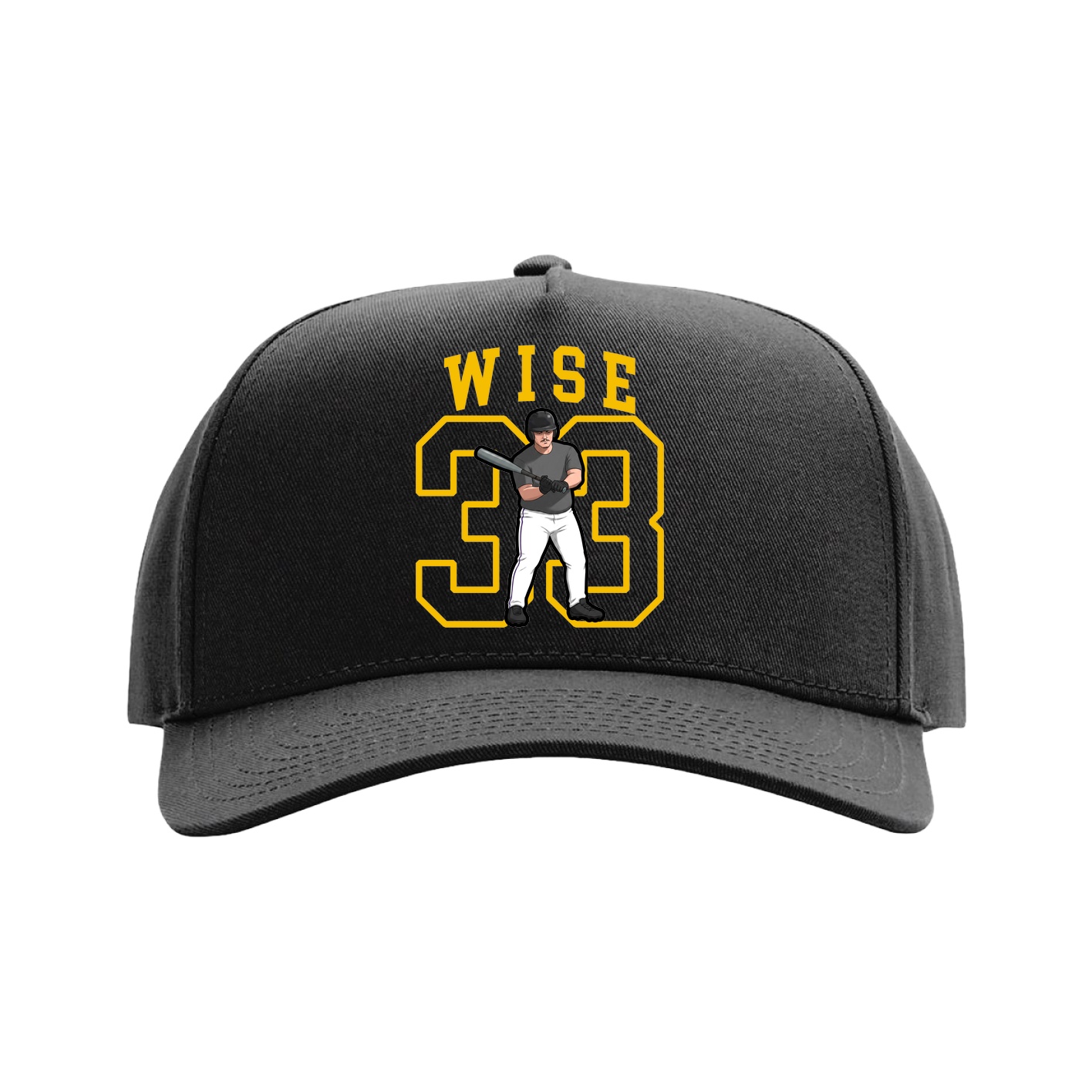 Full Fabric Five-Panel Champ Cap — Shirsey in Black