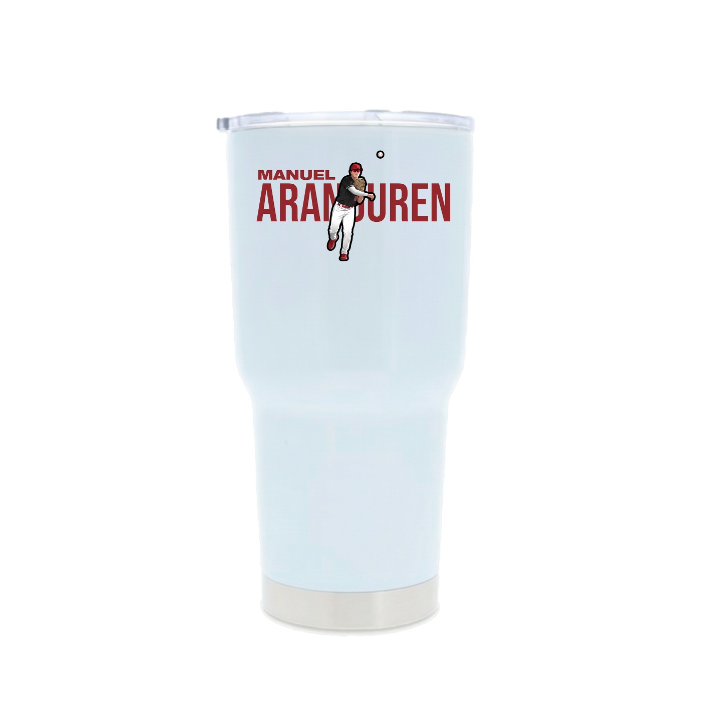 30oz Stainless Steel Tumbler — Player Name in White