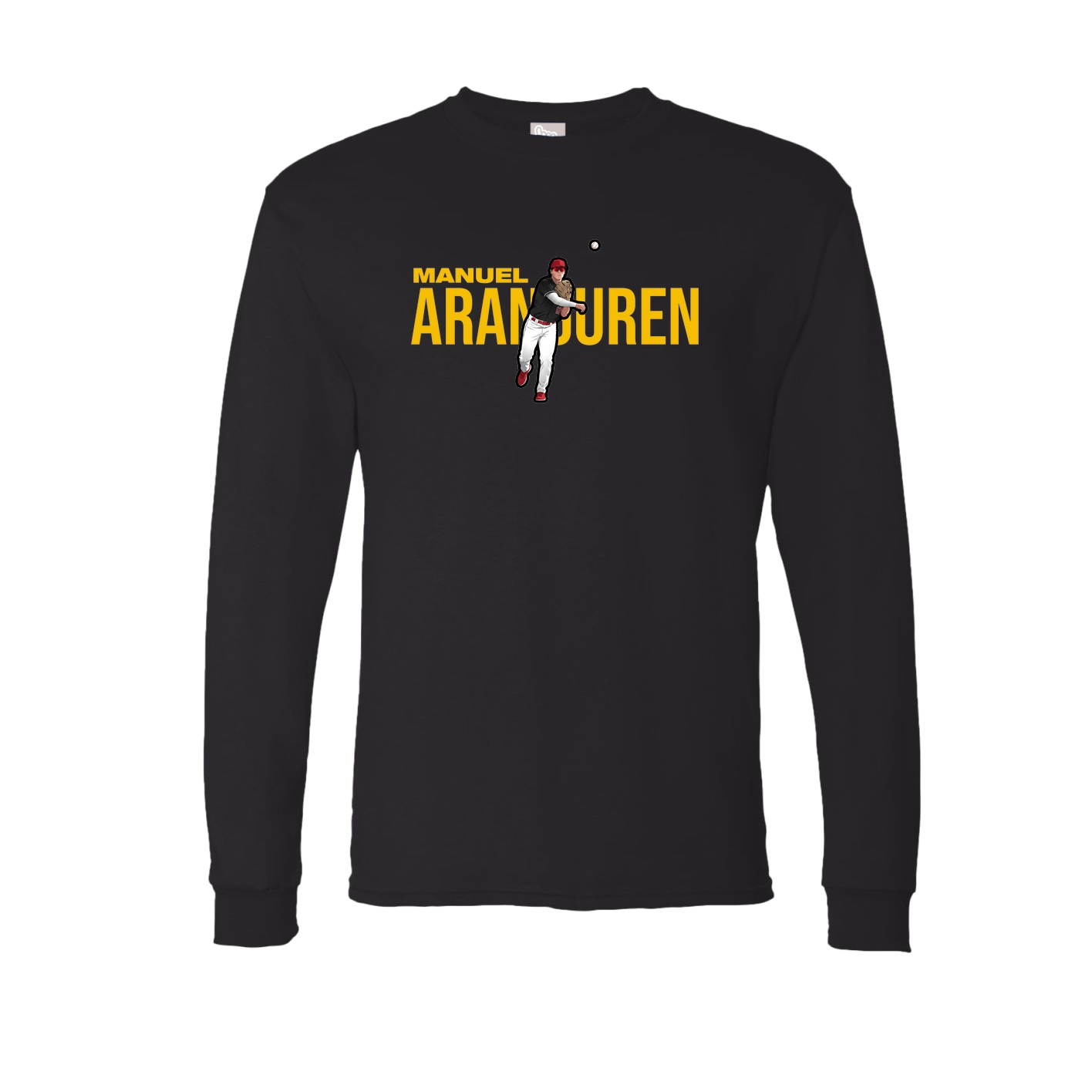 Long Sleeve Tee — Player Name in Black