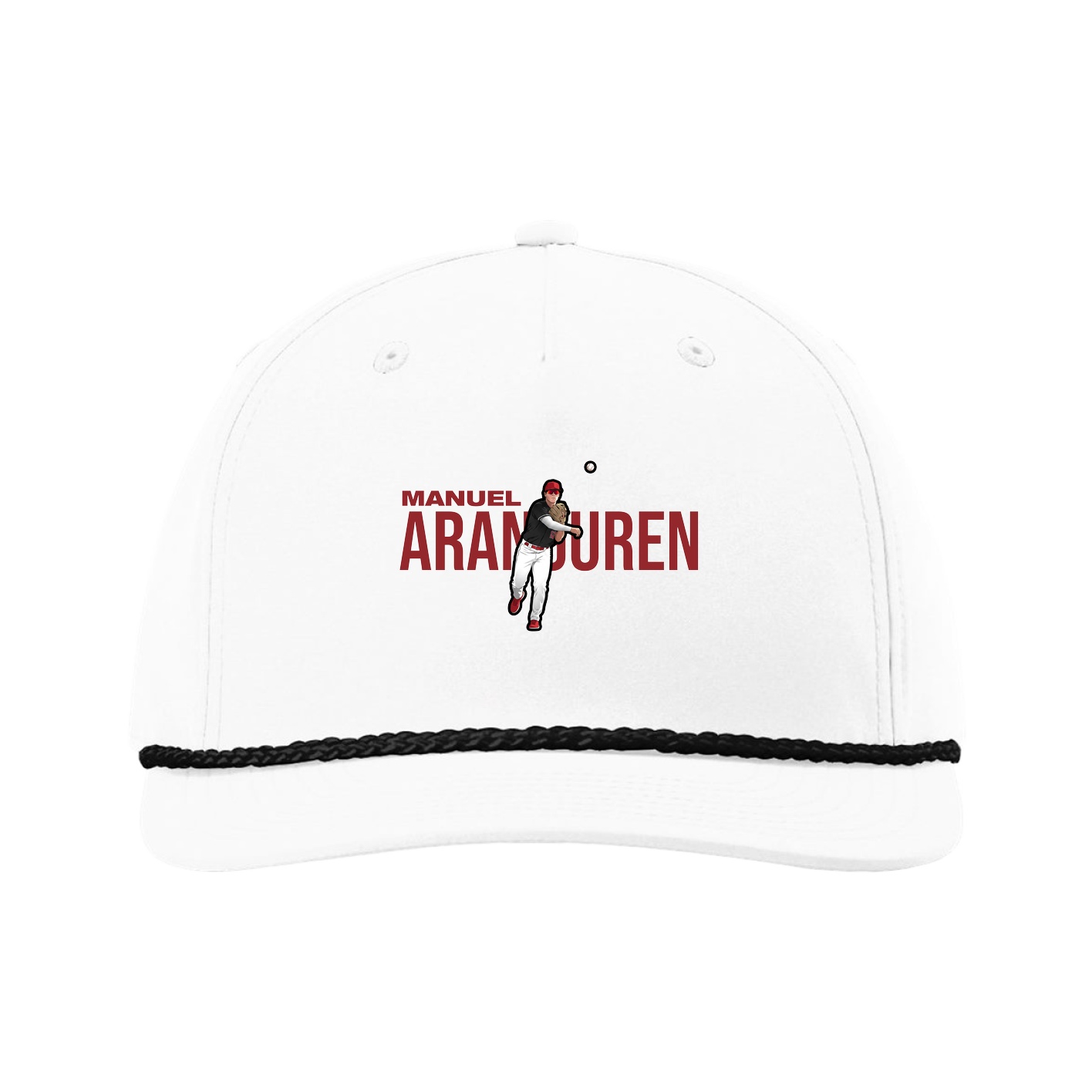 Five-Panel Classic Rope Cap — Player Name in White