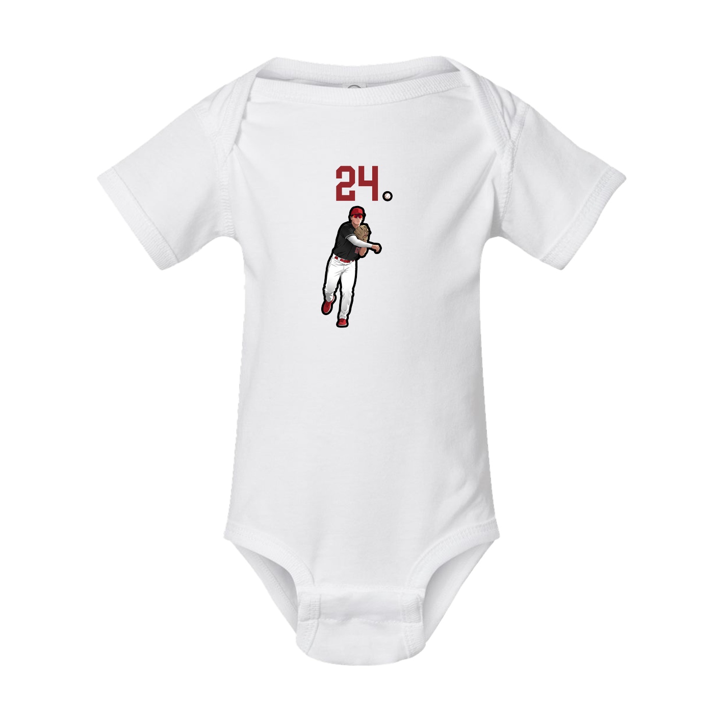 Baby Onesie — Number Top in White