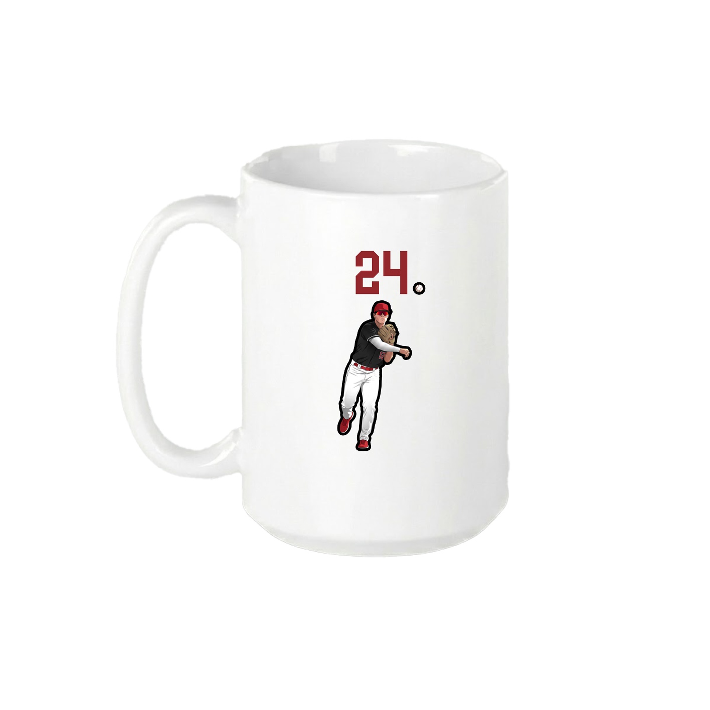 15oz Coffee Mug — Number Top in White