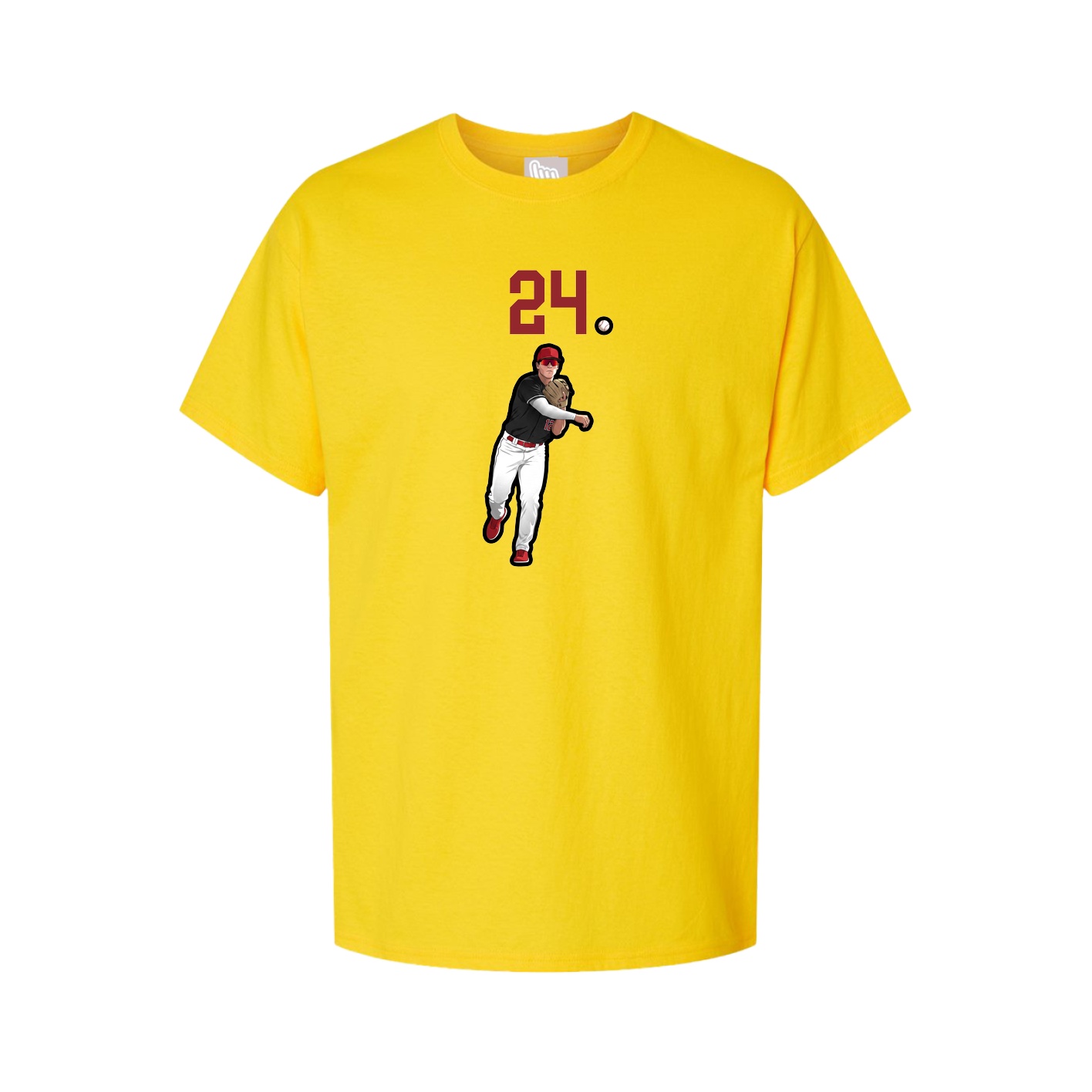 Youth Tee — Number Top in Gold