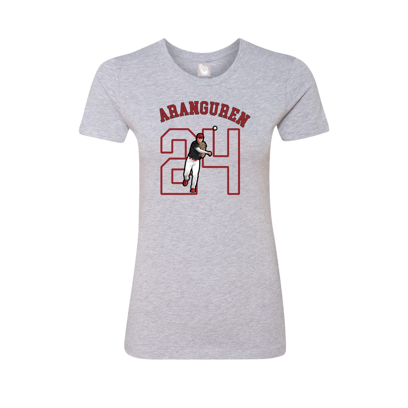 Fitted Women's Tee — Shirsey Arch in Grey
