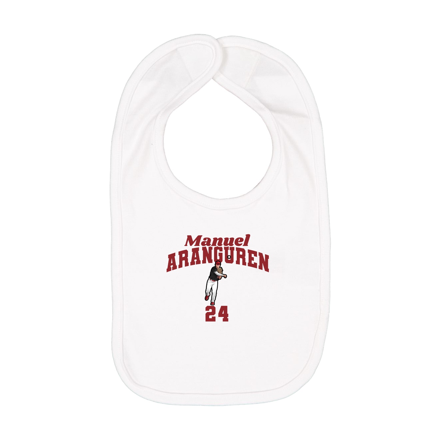 Infant Bib — Signature Arch in White