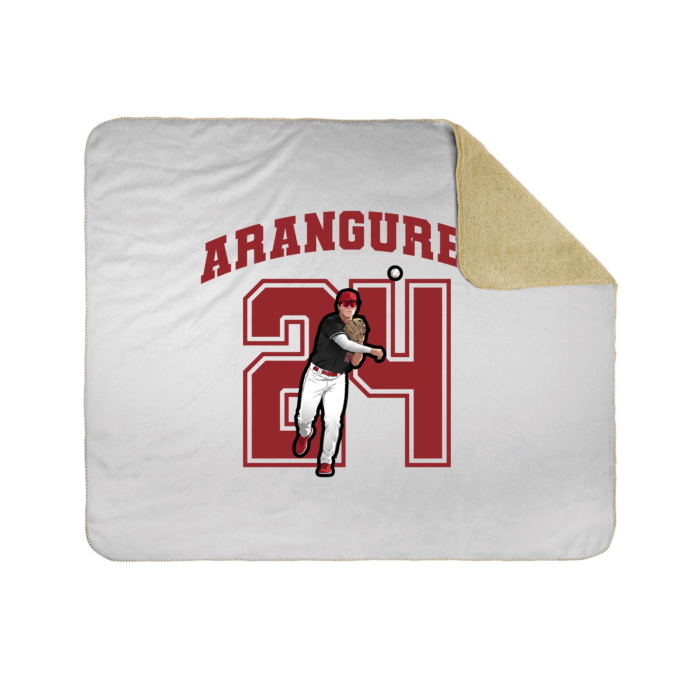 Throw Blanket — Number in White