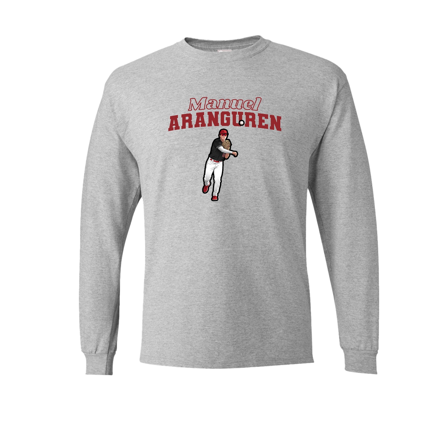 Long Sleeve Tee — Name Arch in Grey