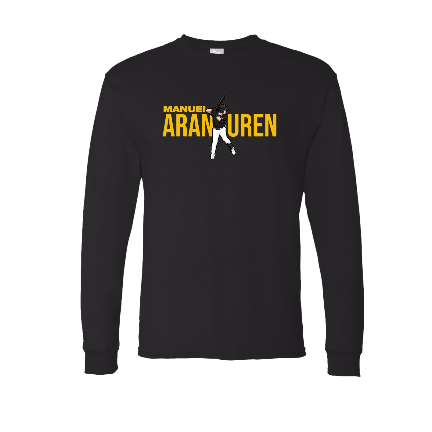Long Sleeve Tee — Player Name in Black
