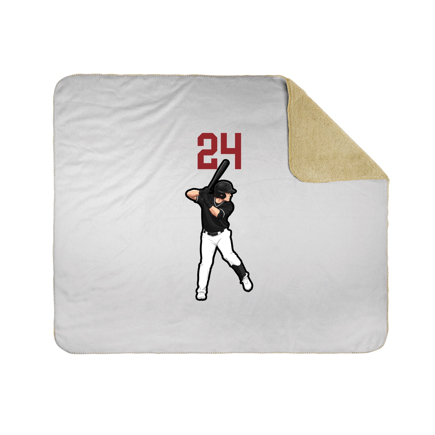 Throw Blanket — Number Top in White
