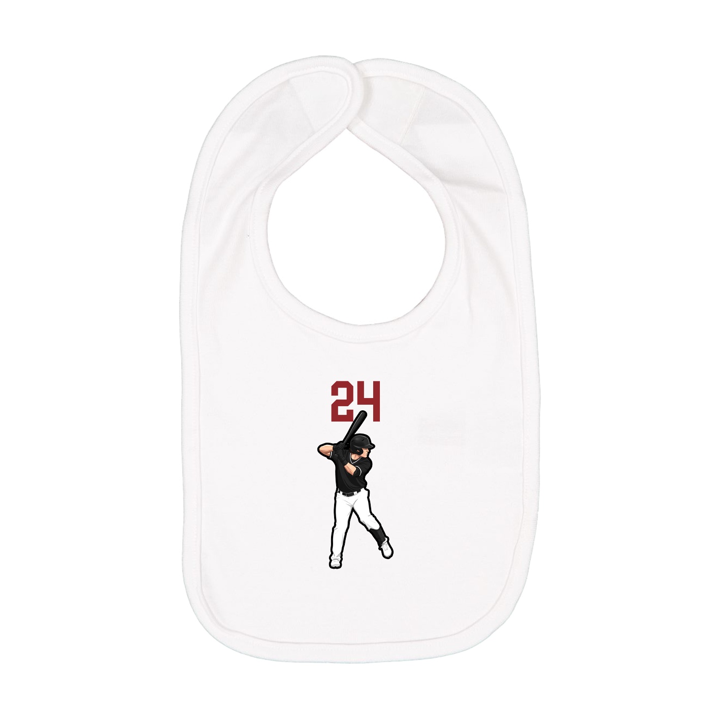 Infant Bib — Number Top in White