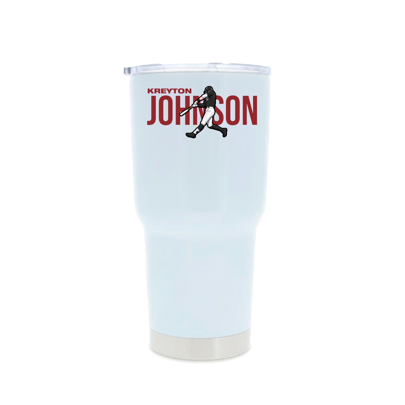 30oz Stainless Steel Tumbler — Player Name in White
