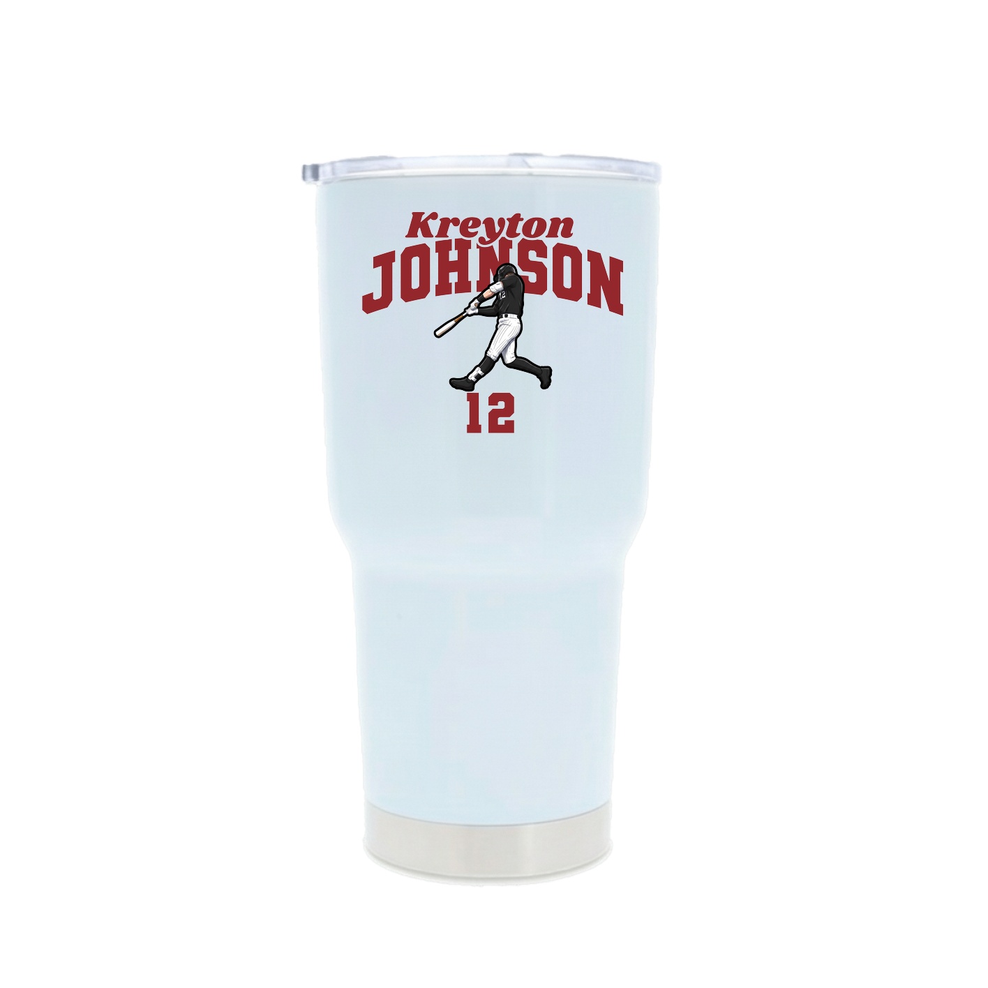 30oz Stainless Steel Tumbler — Signature Arch in White