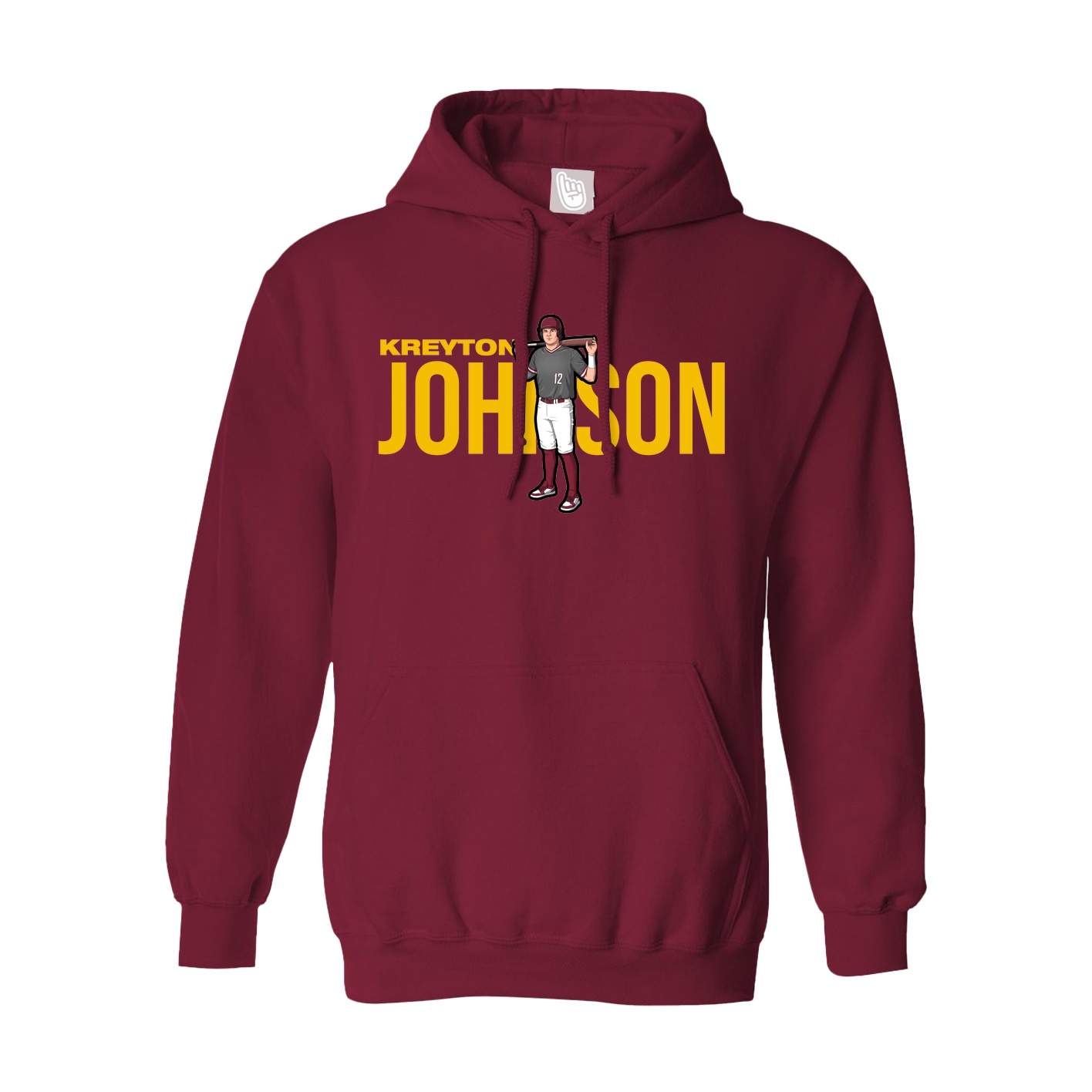 Hoodie — Player Name in Cardinal