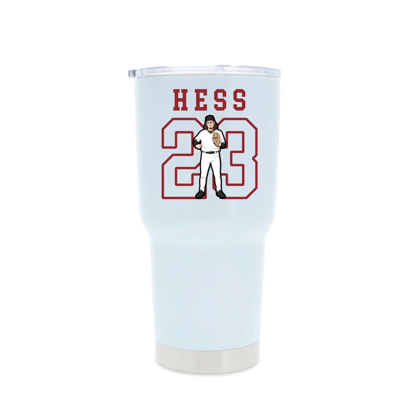 30oz Stainless Steel Tumbler — Shirsey in White