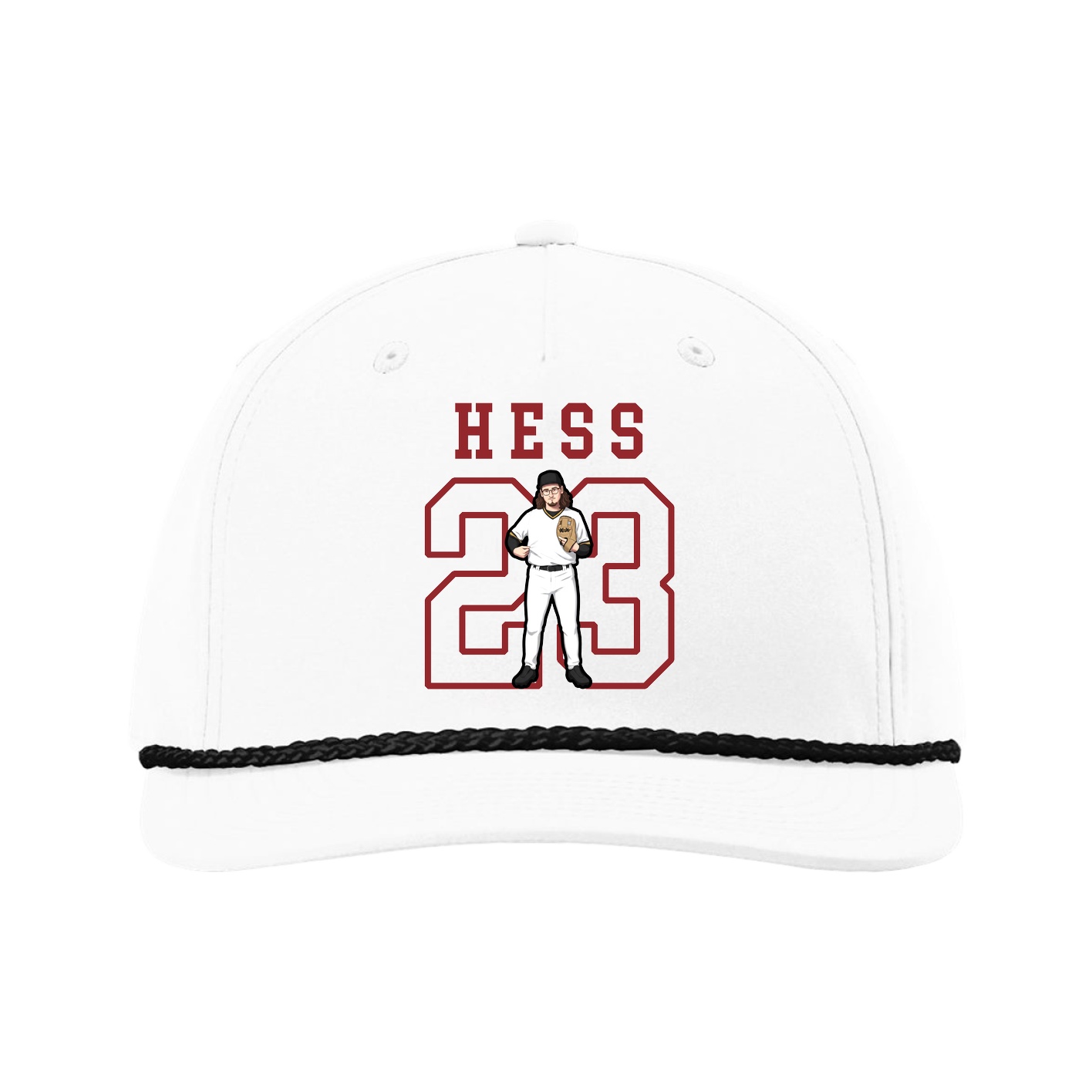 Five-Panel Classic Rope Cap — Shirsey in White