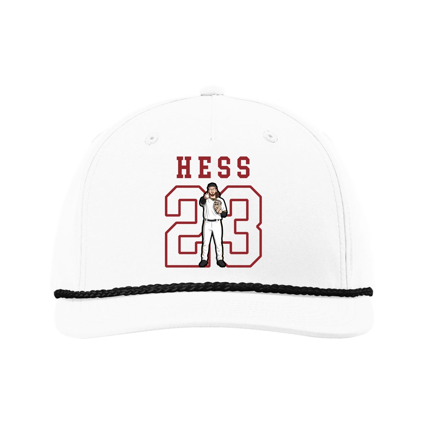 Five-Panel Classic Rope Cap — Shirsey in White