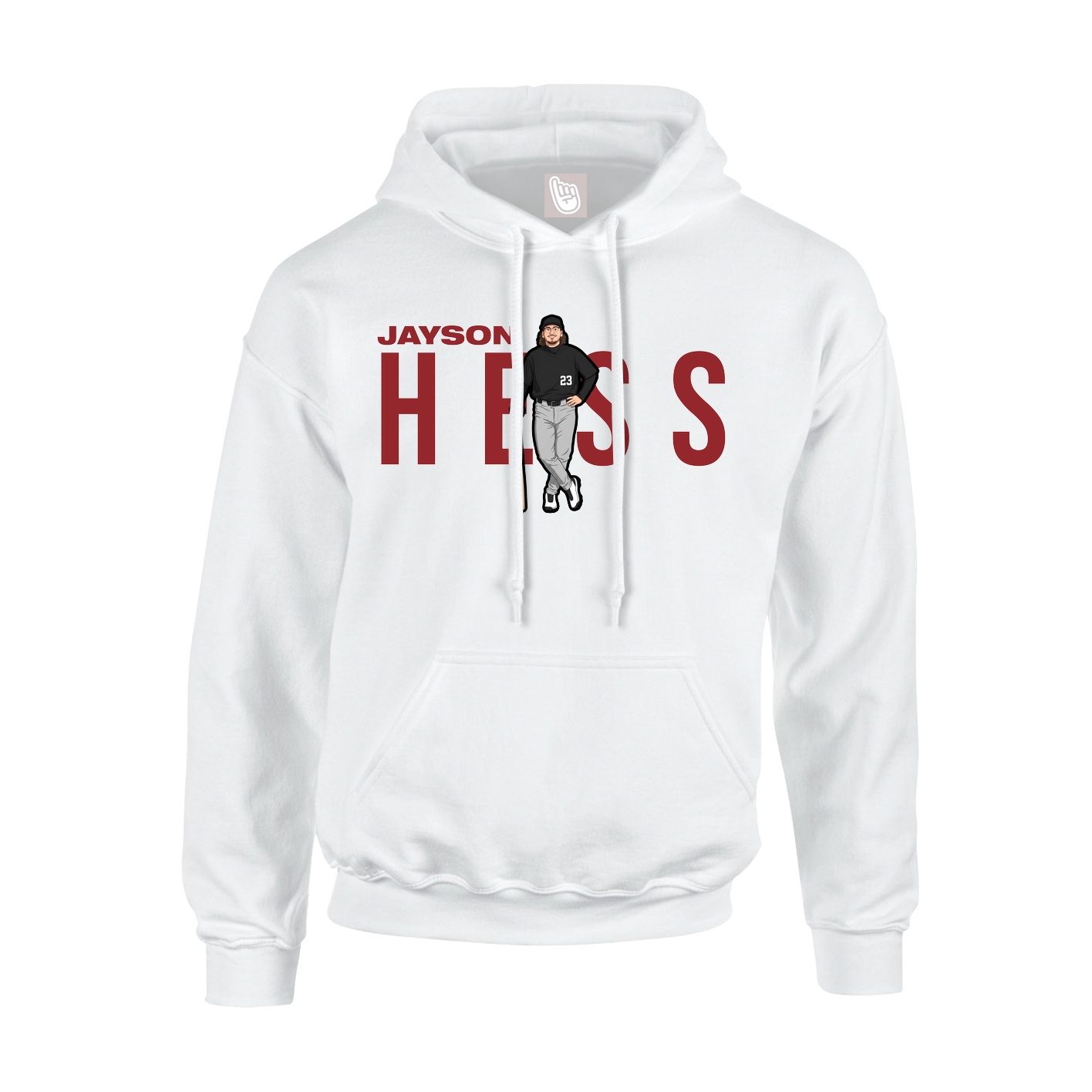 Youth Hoodie — Player Name in White
