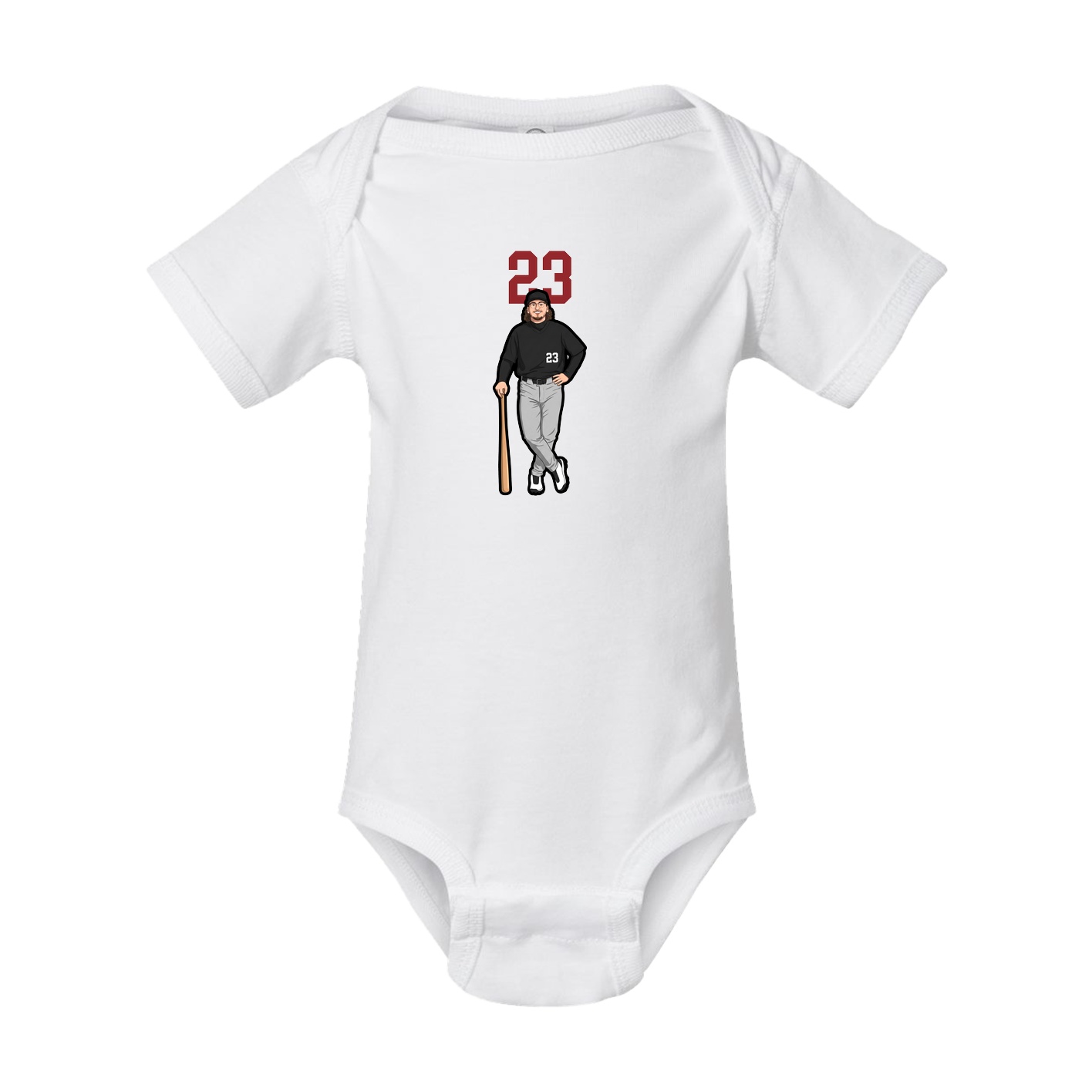 Baby Onesie — Number Top in White