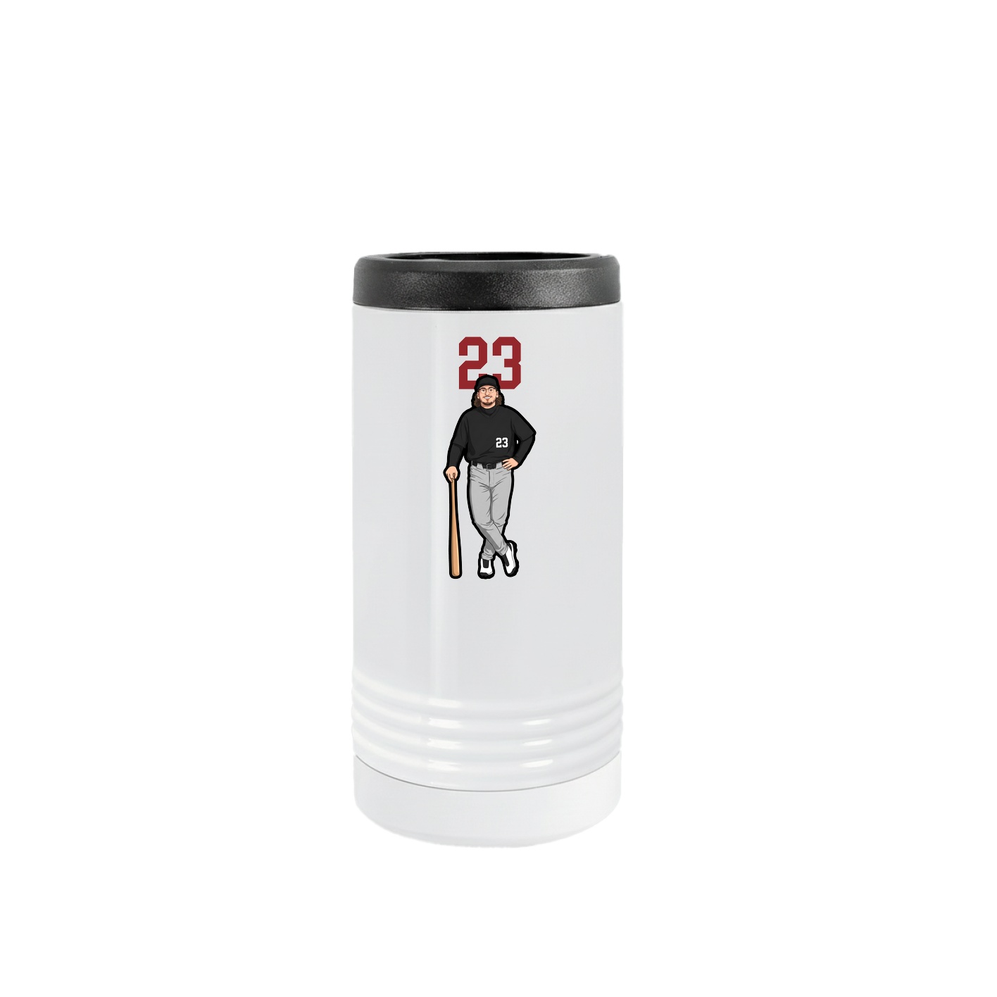 Slim Beverage Holder — Number Top in White