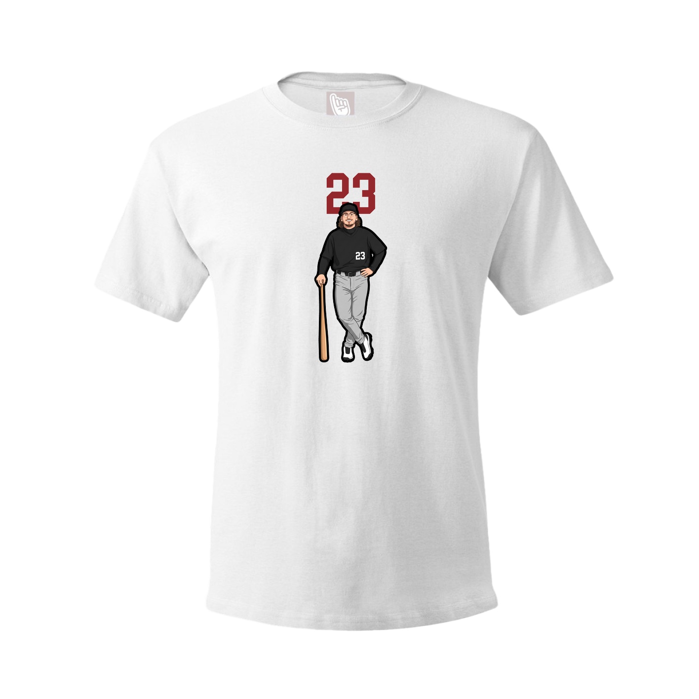 Youth Tee — Number Top in White