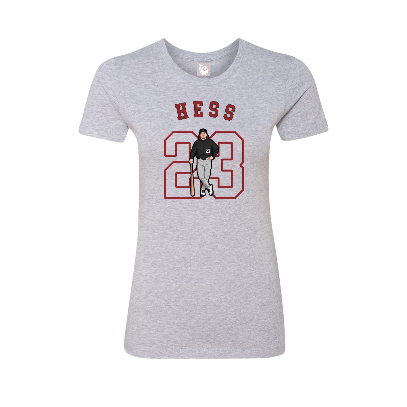 Fitted Women's Tee — Shirsey Arch in Grey