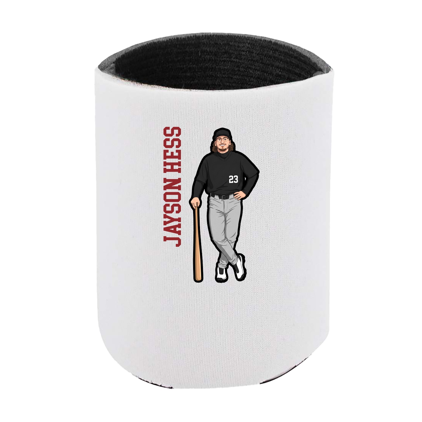 Can Holder — Name Vertical in White
