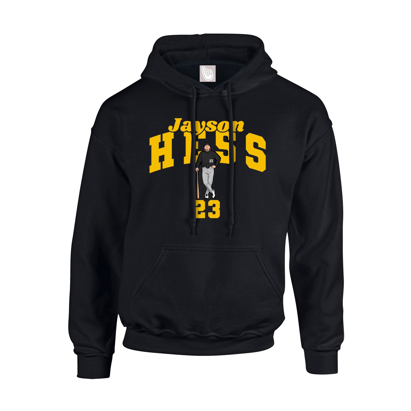 Youth Hoodie — Signature Arch in Black