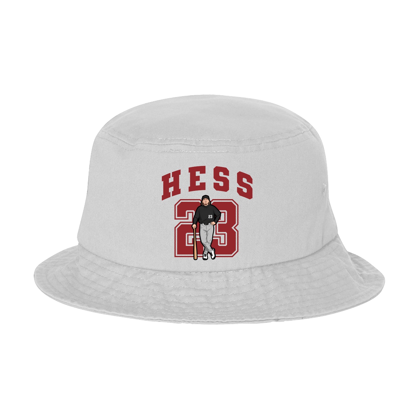 Bucket Cap — Number in White