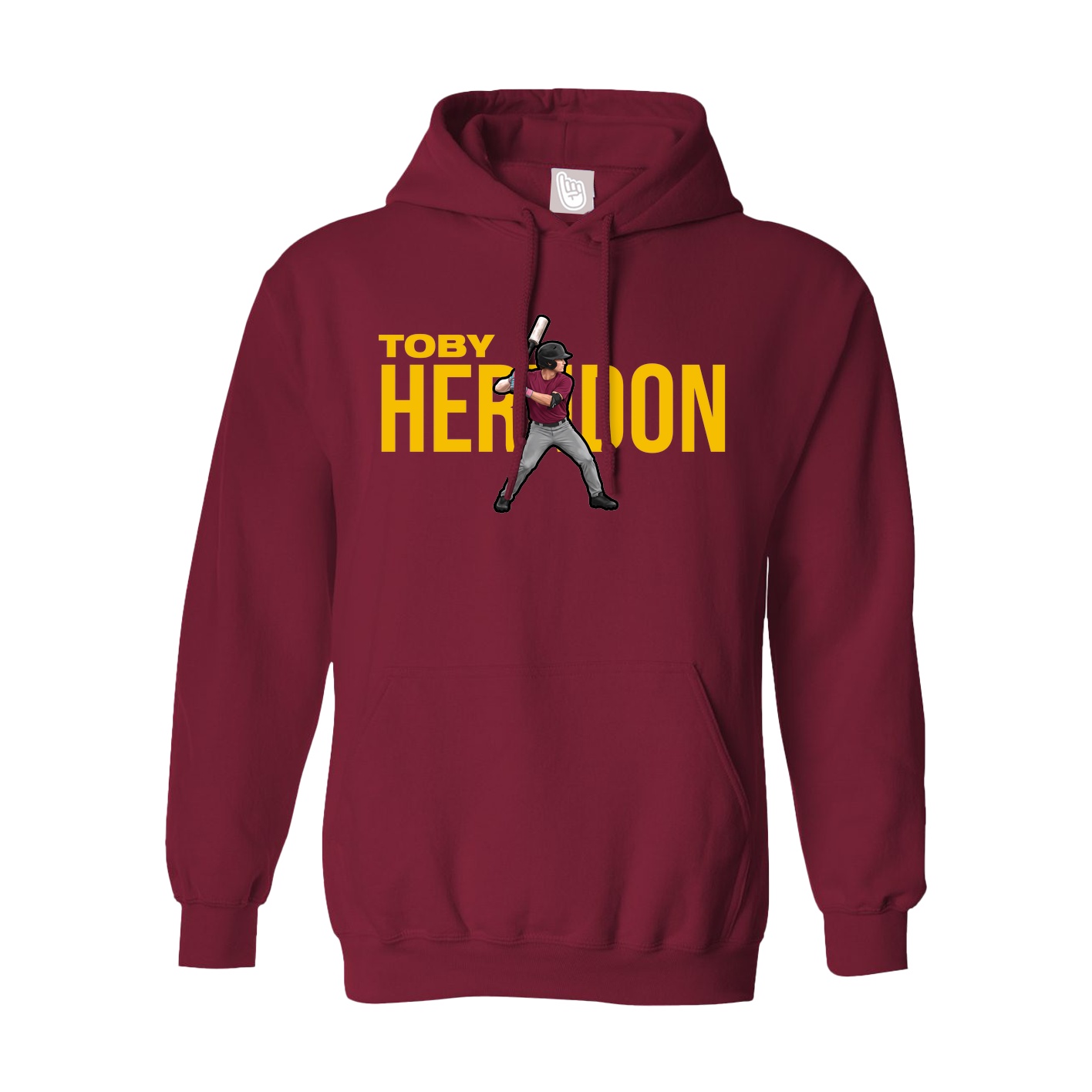 Hoodie — Player Name in Cardinal