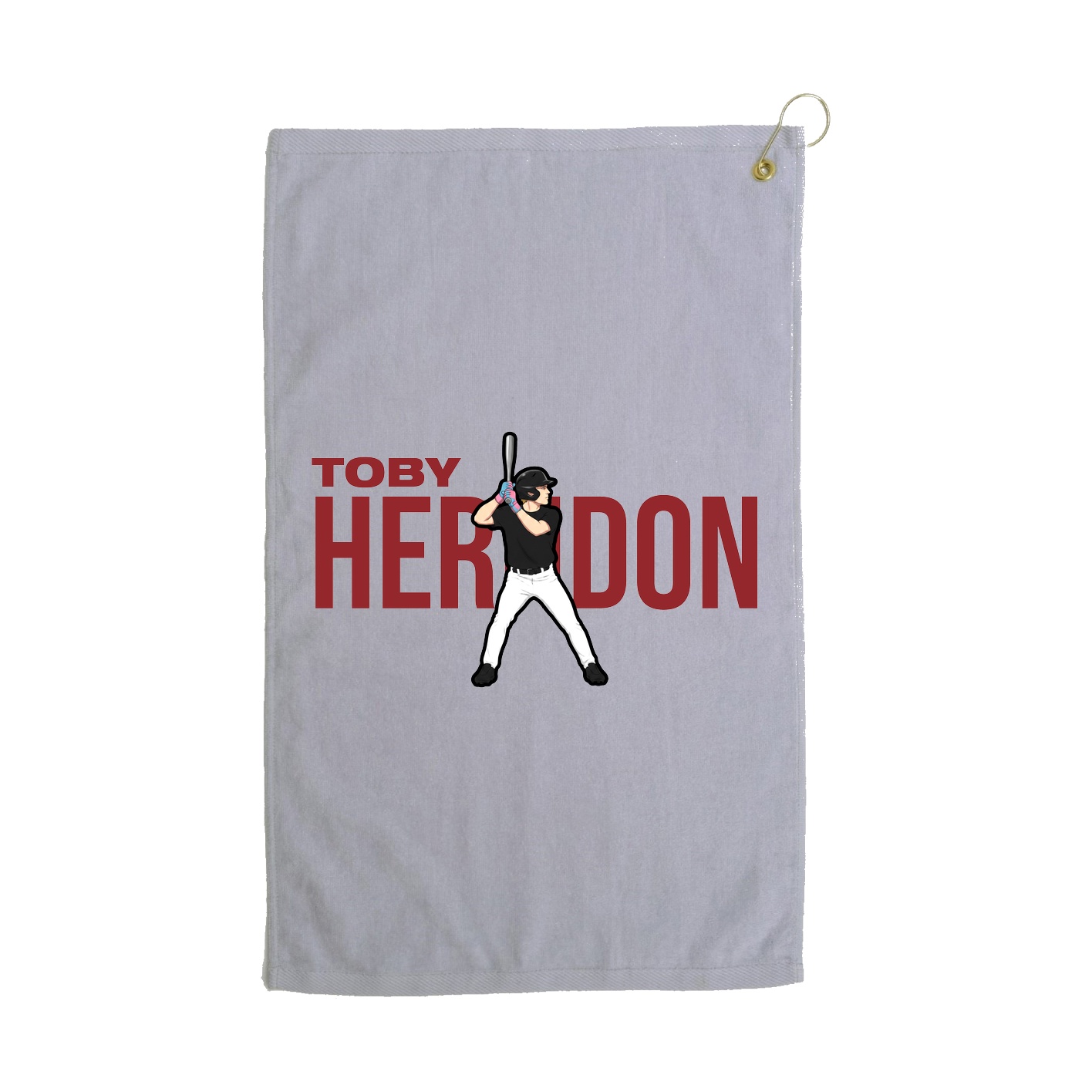 Golf Towel — Player Name in Grey