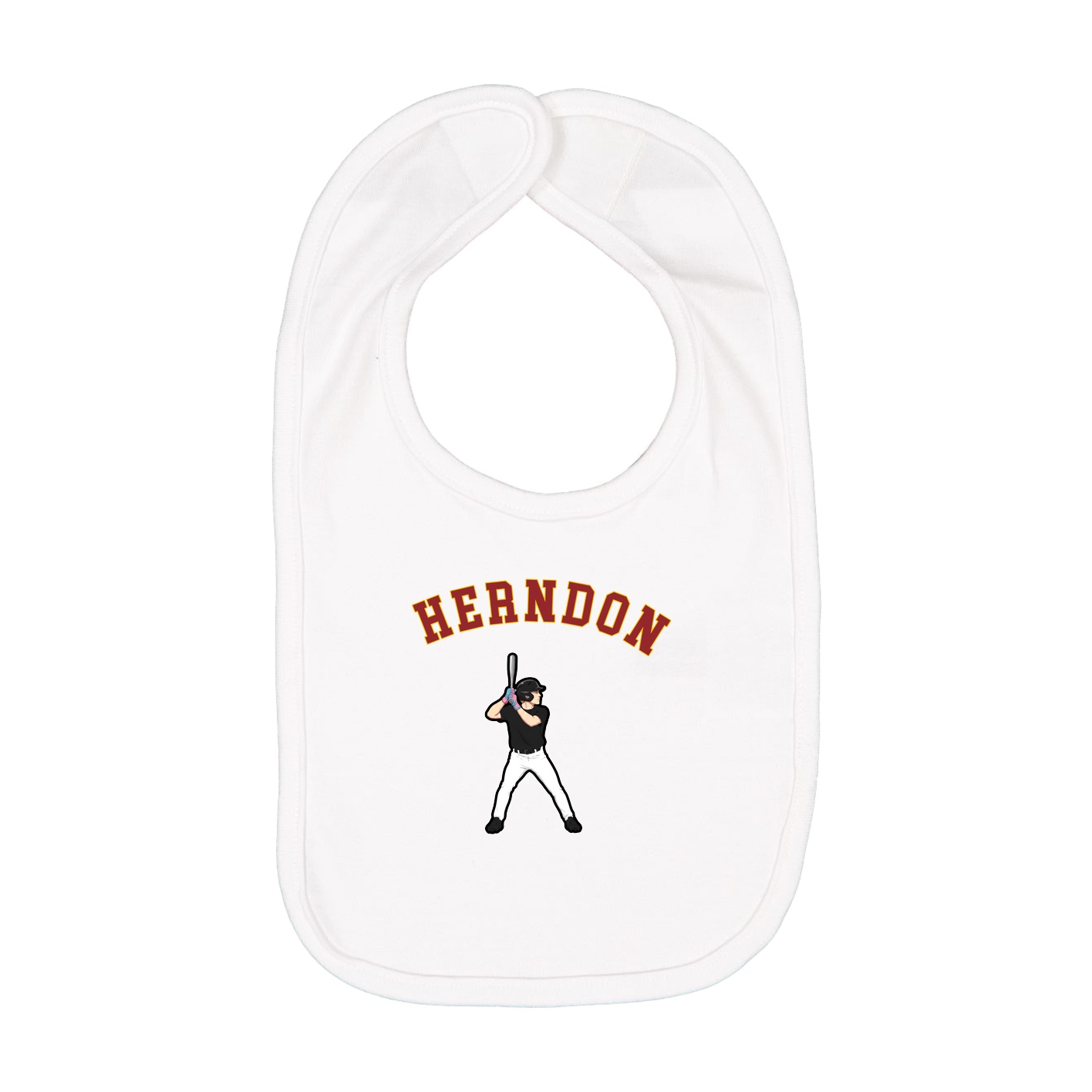 Infant Bib — Shirsey Arch in White